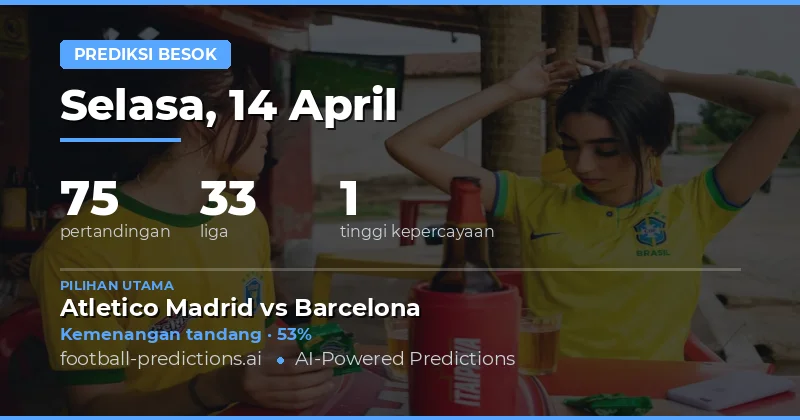 Prediksi Pertandingan Besok 14 April 2026