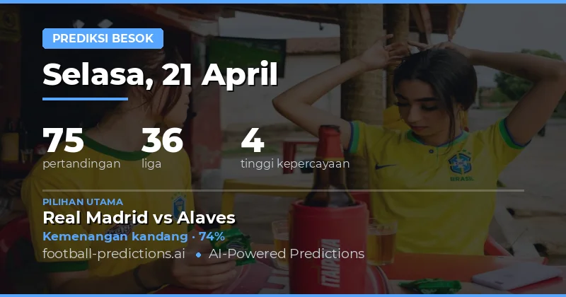 Prediksi Pertandingan Hari Ini 21 April 2026