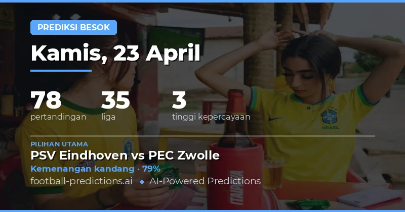 Prediksi Pertandingan Besok 23 April 2026