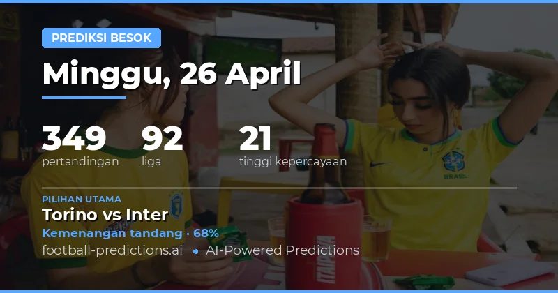 Prediksi Bola 26 April 2026: Peluang Besar di 349 Pertandingan