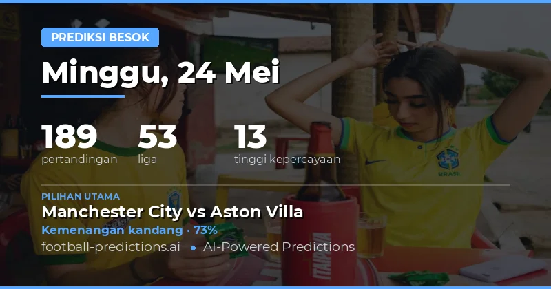 Prediksi Pertandingan Sepak Bola Besok 24 Mei 2026