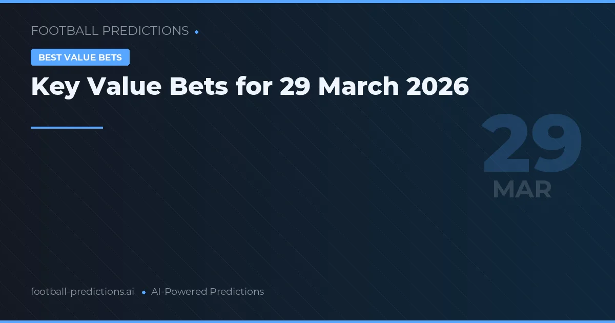 Key Value Bets for 29 March 2026