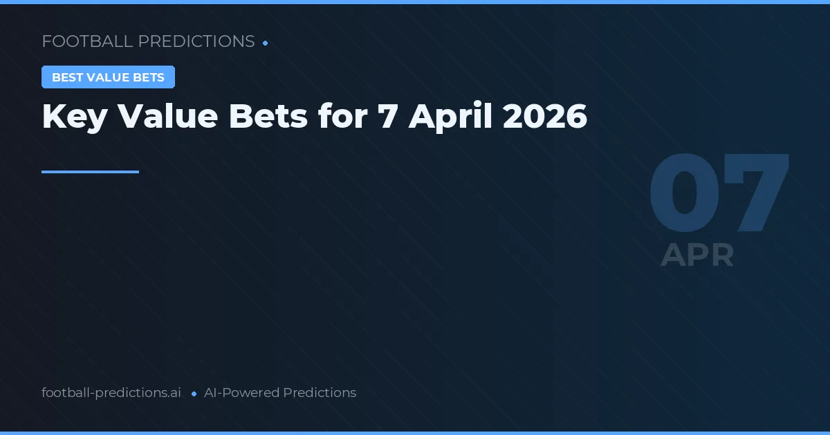 Key Value Bets for 7 April 2026