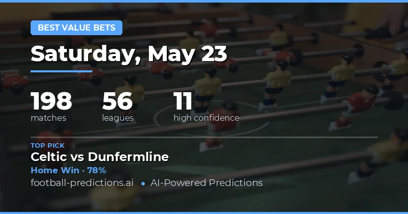 Premier Betting Opportunities on 23 May 2026