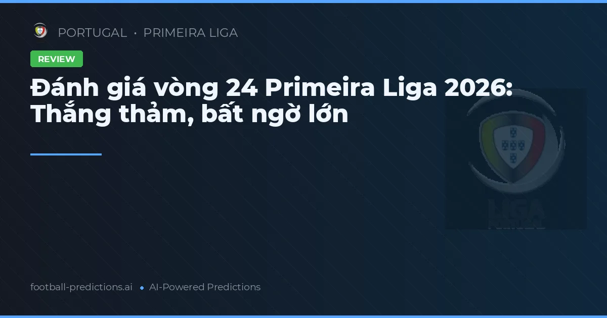 Đánh giá vòng 24 Primeira Liga 2026: Thắng thảm, bất ngờ lớn