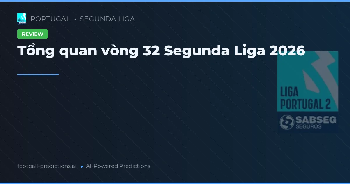 Tổng quan vòng 32 Segunda Liga 2026