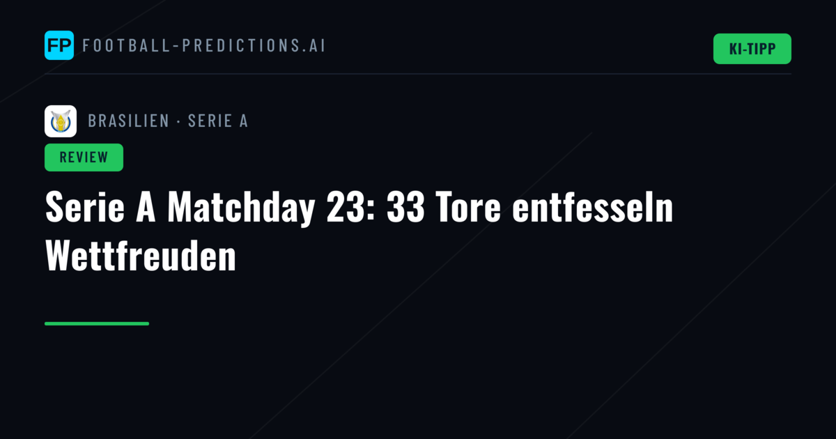 Serie A Matchday 23: 33 Tore entfesseln Wettfreuden