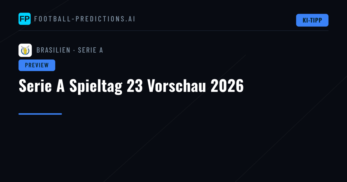 Serie A Spieltag 23 Vorschau 2026