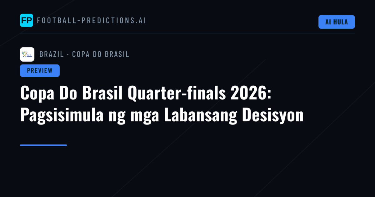 Copa Do Brasil Quarter-finals 2026: Pagsisimula ng mga Labansang Desisyon