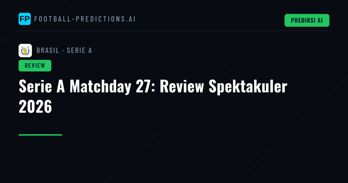 Serie A Matchday 27: Review Spektakuler 2026