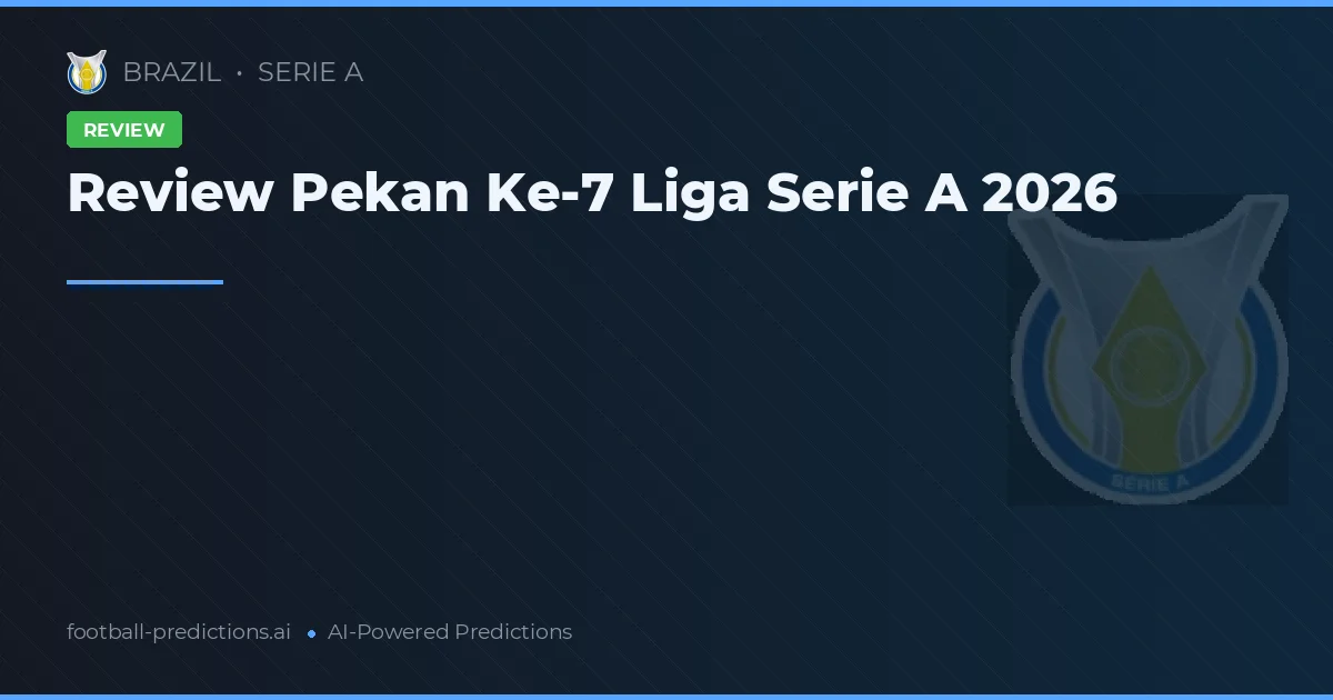 Review Pekan Ke-7 Liga Serie A 2026