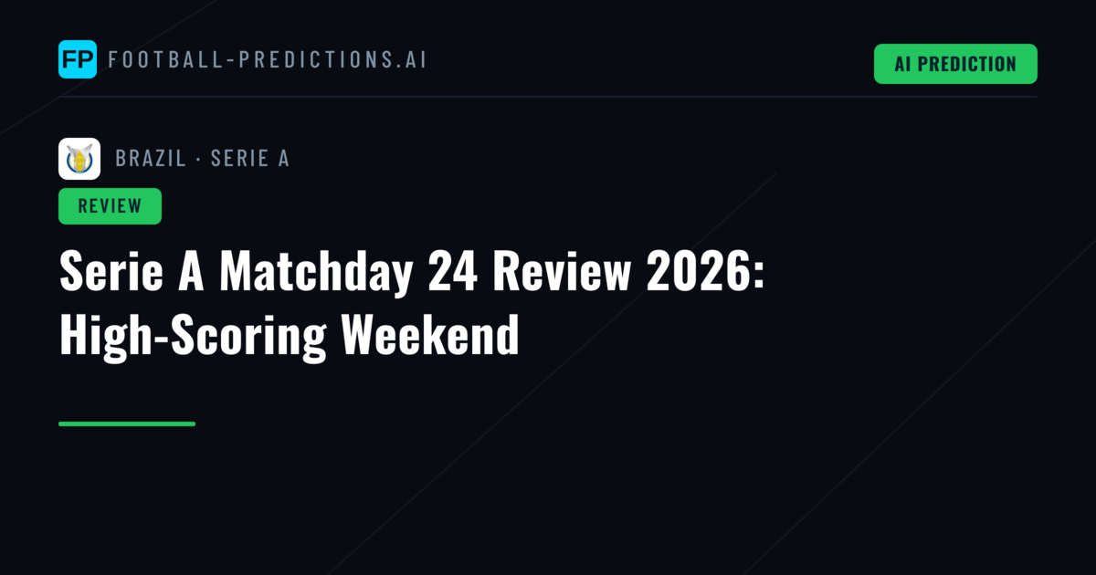 Serie A Matchday 24 Review 2026: High-Scoring Weekend