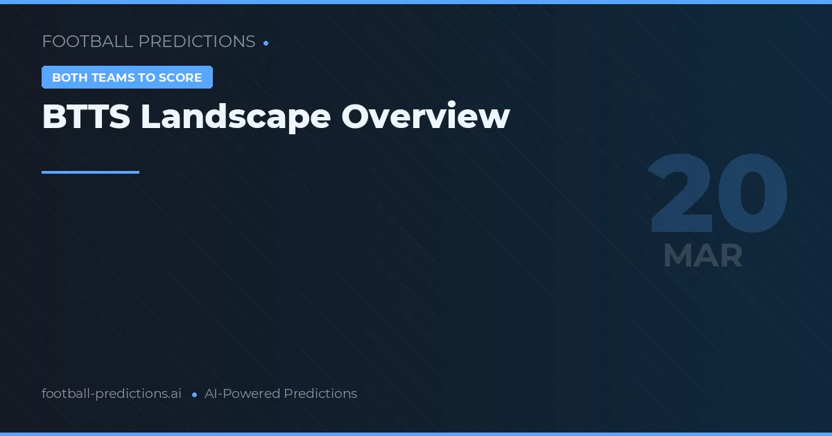 BTTS Landscape Overview