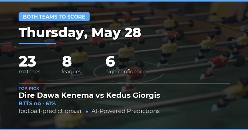 Expert BTTS Tips for 28 May 2026