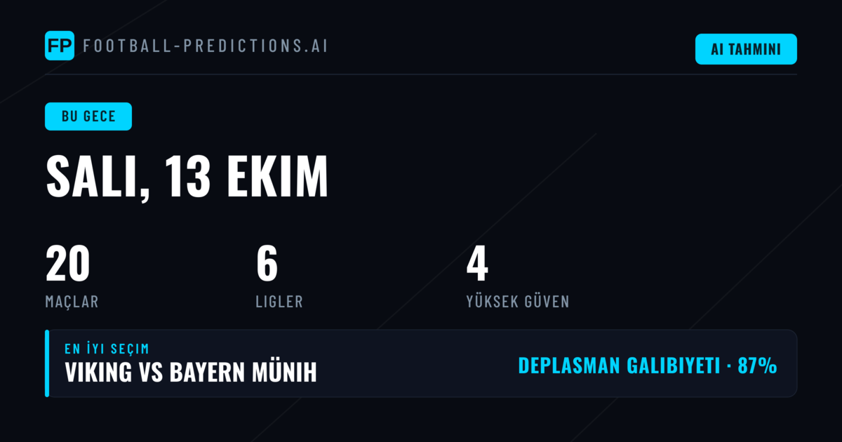Salı, 13 Eki İçin Top Picks