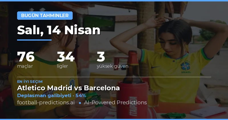 14 Nisan 2026 Günlük Maç Tahminleri