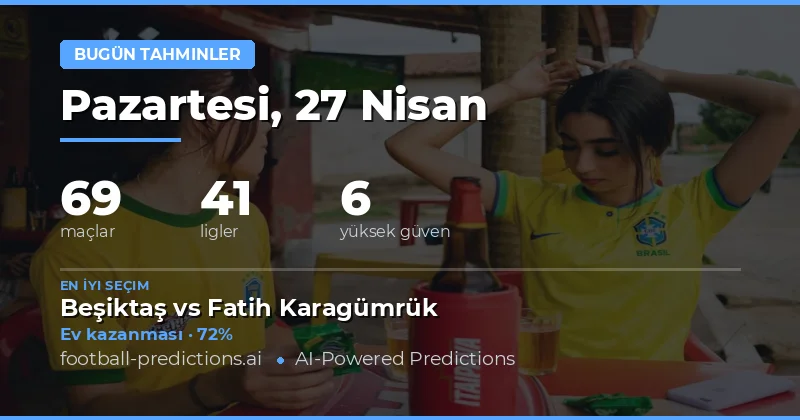 Futbol Tahminleri ve İpuçları — Pazartesi, 27 Nisan, 2026