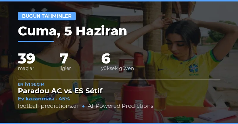 Cuma Günü Heyecanı Başlıyor: 39 Maç, 6 Yüksek Güvenilir Tahmin