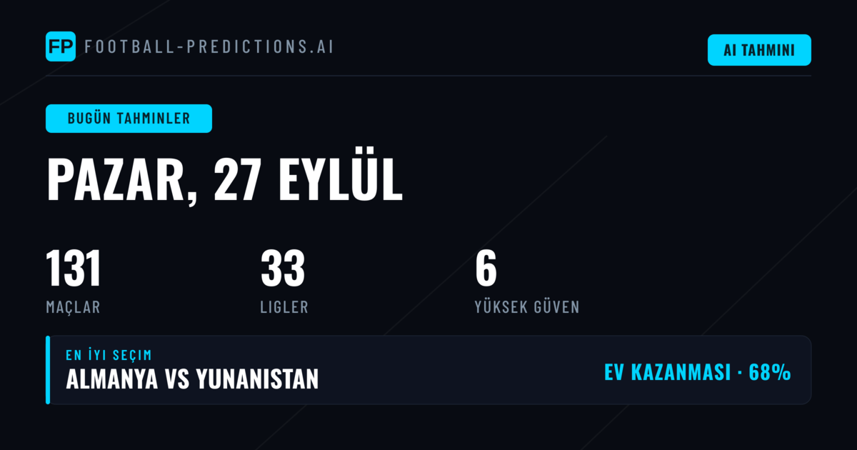 Pazar Gününün Bahis Verileri ve Güncel Durum