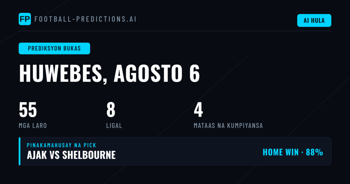Mga Top Picks para sa Huwebes, 6 Ago 2026
