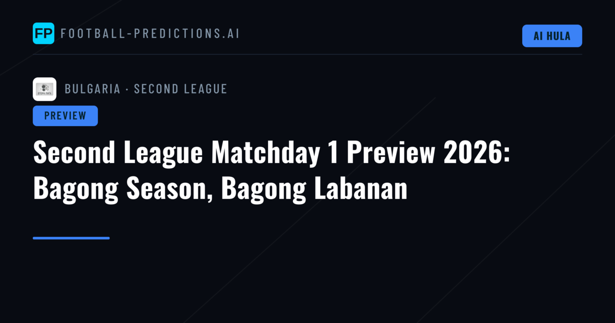 Second League Matchday 1 Preview 2026: Bagong Season, Bagong Labanan