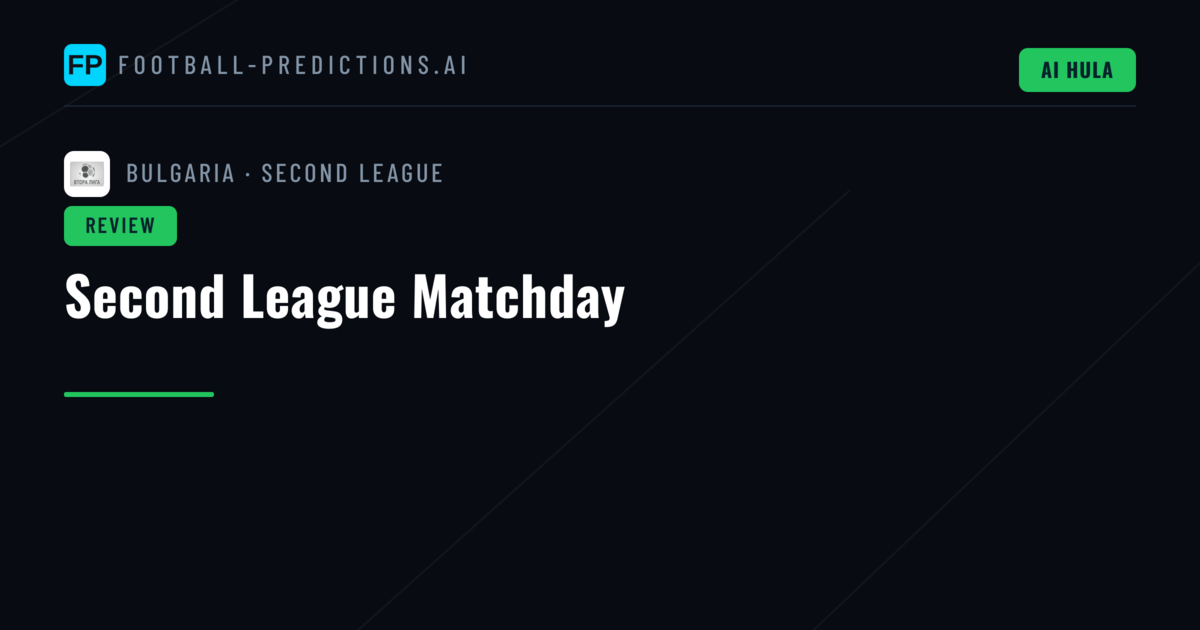 Second League Matchday