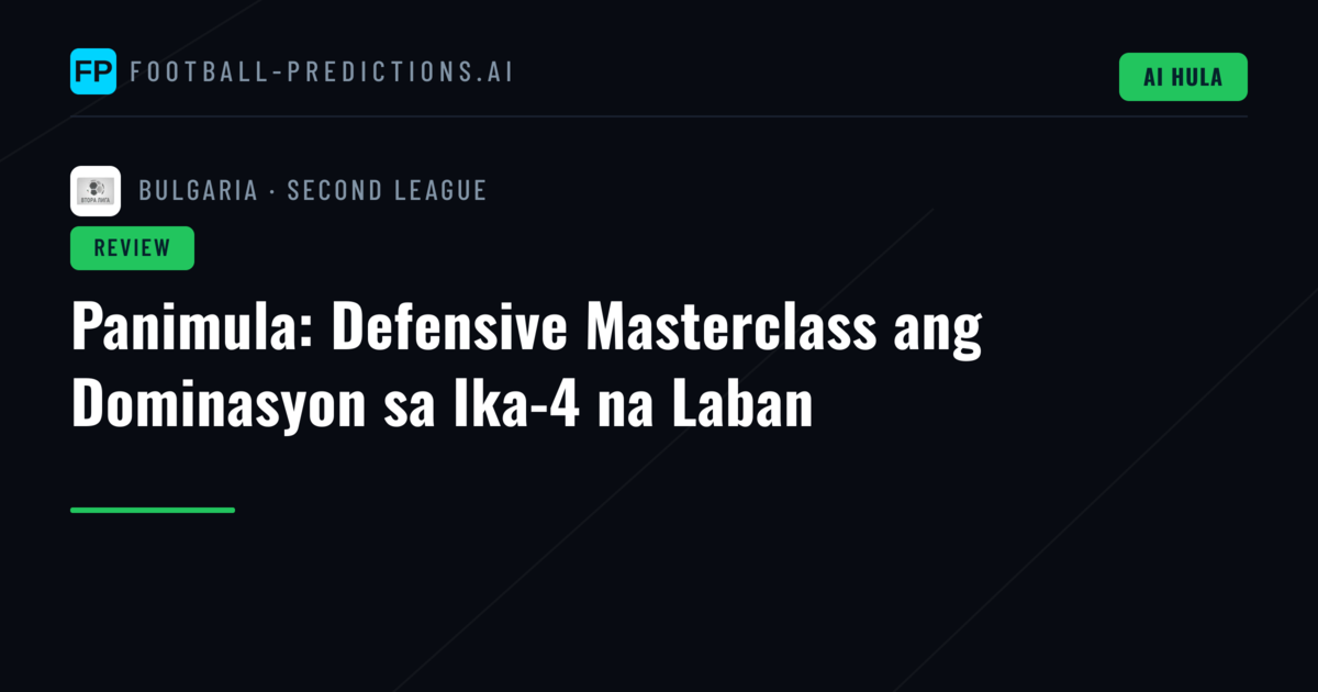 Panimula: Defensive Masterclass ang Dominasyon sa Ika-4 na Laban