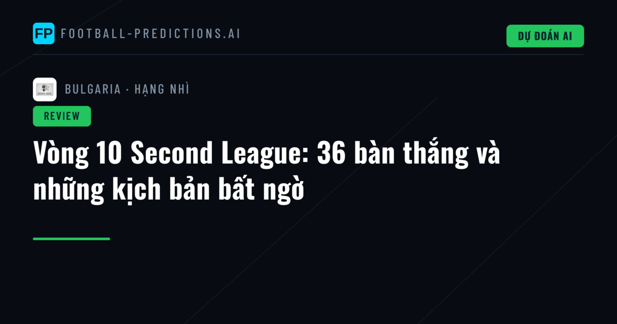 Vòng 10 Second League: 36 bàn thắng và những kịch bản bất ngờ