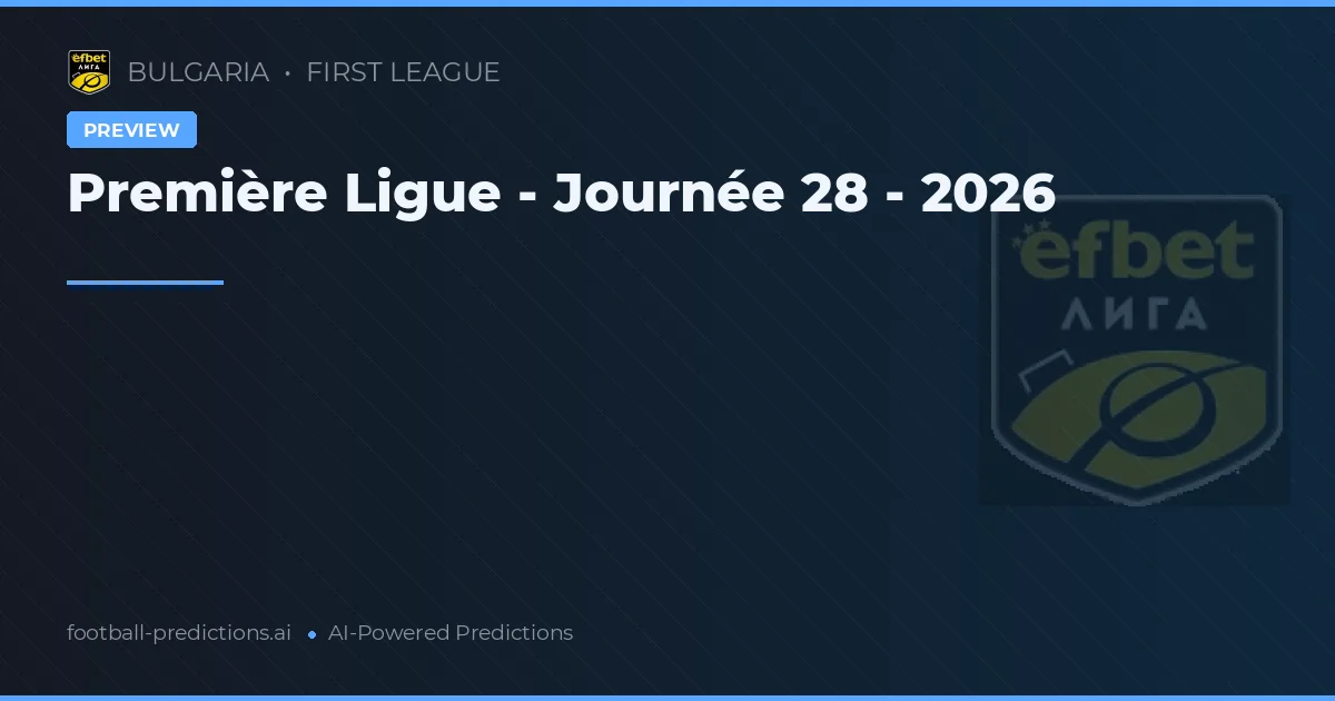 Première Ligue - Journée 28 - 2026