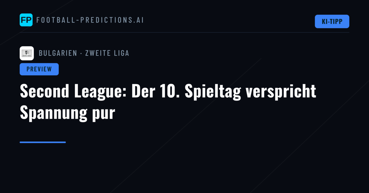 Second League: Der 10. Spieltag verspricht Spannung pur