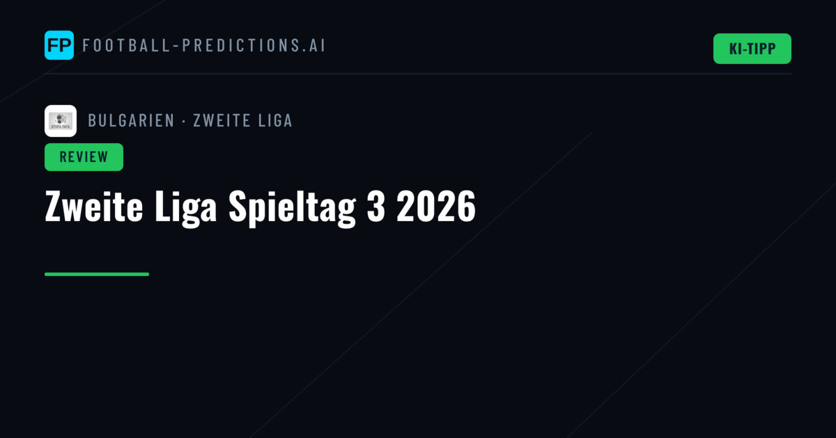 Zweite Liga Spieltag 3 2026