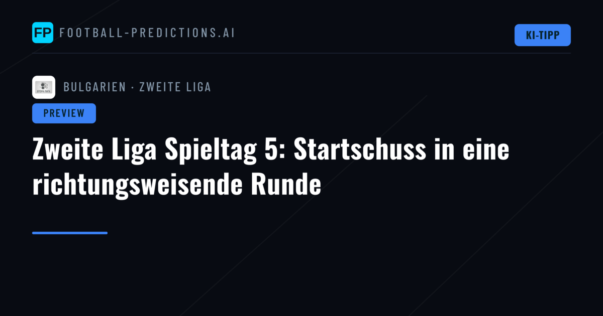 Zweite Liga Spieltag 5: Startschuss in eine richtungsweisende Runde