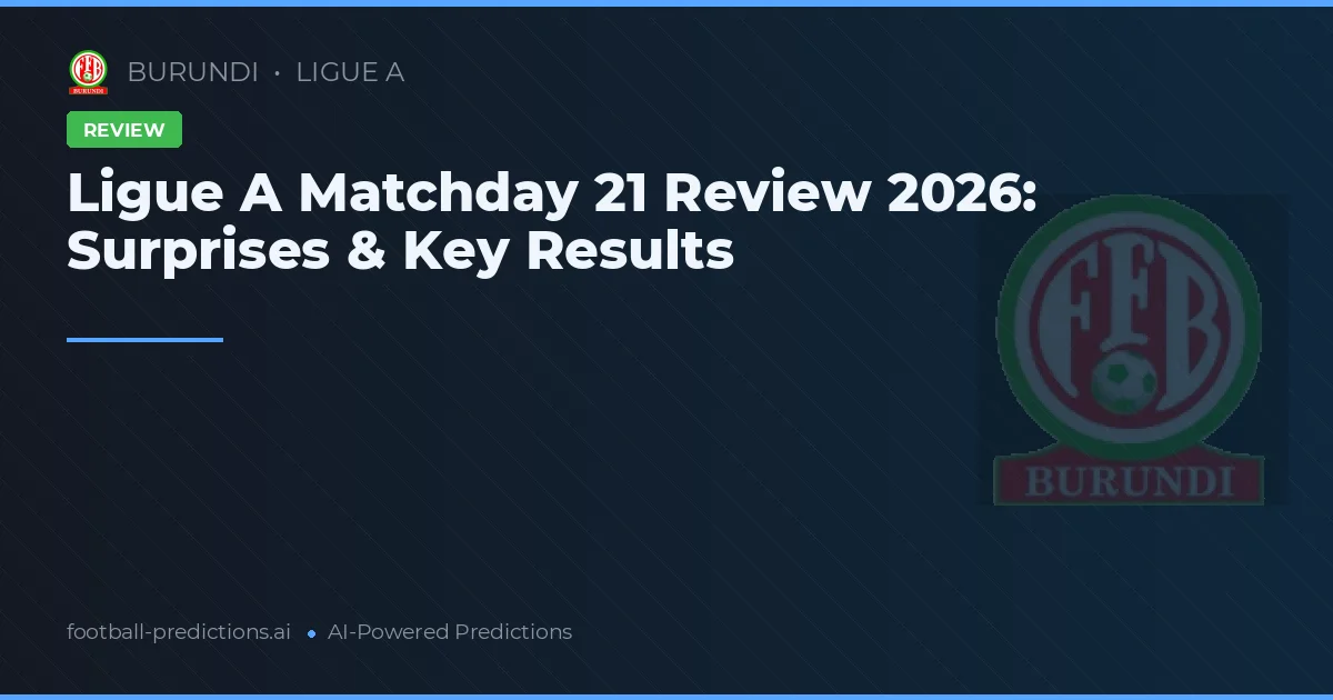Ligue A Matchday 21 Review 2026: Surprises & Key Results