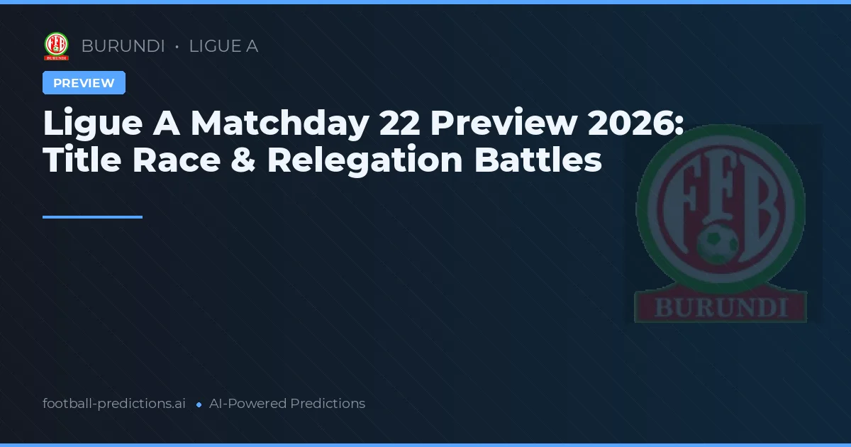Ligue A Matchday 22 Preview 2026: Title Race & Relegation Battles