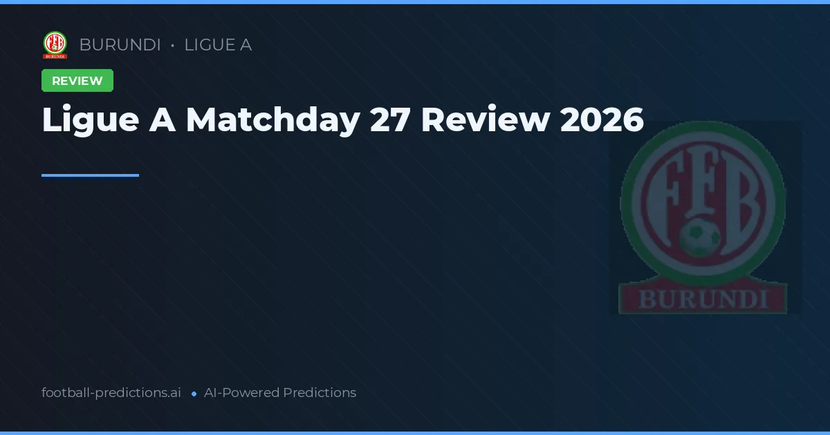 Ligue A Matchday 27 Review 2026