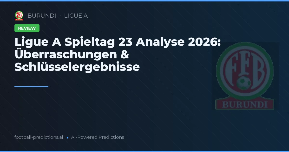 Ligue A Spieltag 23 Analyse 2026: Überraschungen & Schlüsselergebnisse