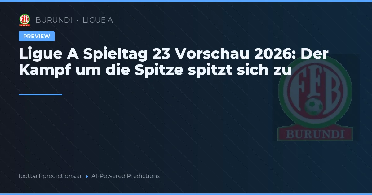 Ligue A Spieltag 23 Vorschau 2026: Der Kampf um die Spitze spitzt sich zu
