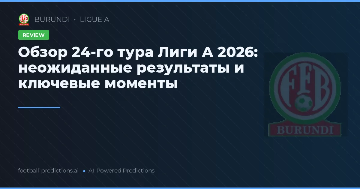 Обзор 24-го тура Лиги A 2026: неожиданные результаты и ключевые моменты