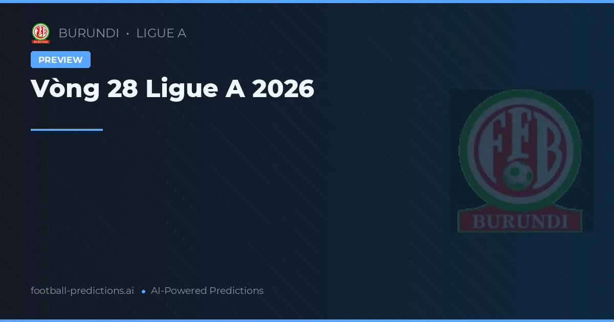 Vòng 28 Ligue A 2026
