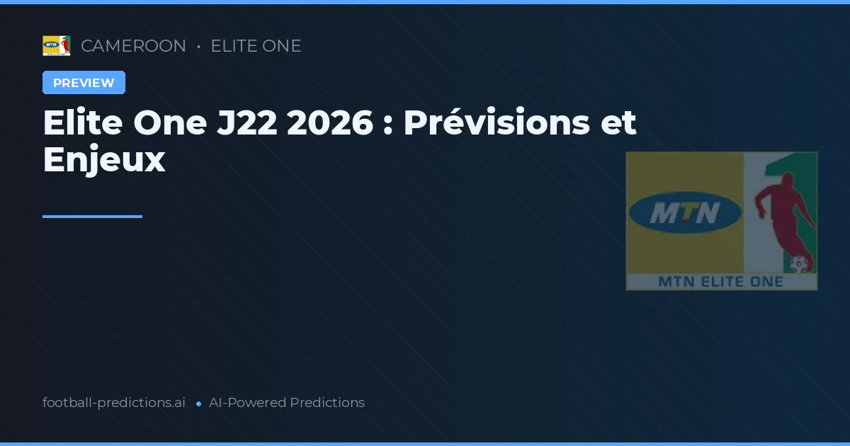 Elite One J22 2026 : Prévisions et Enjeux