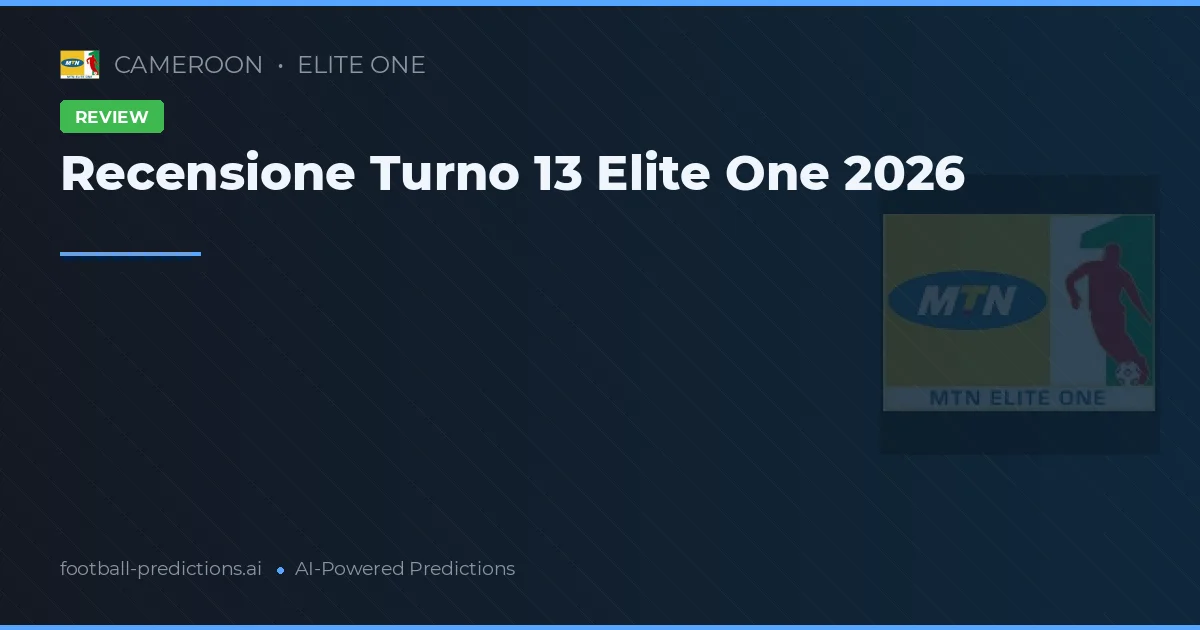 Recensione Turno 13 Elite One 2026