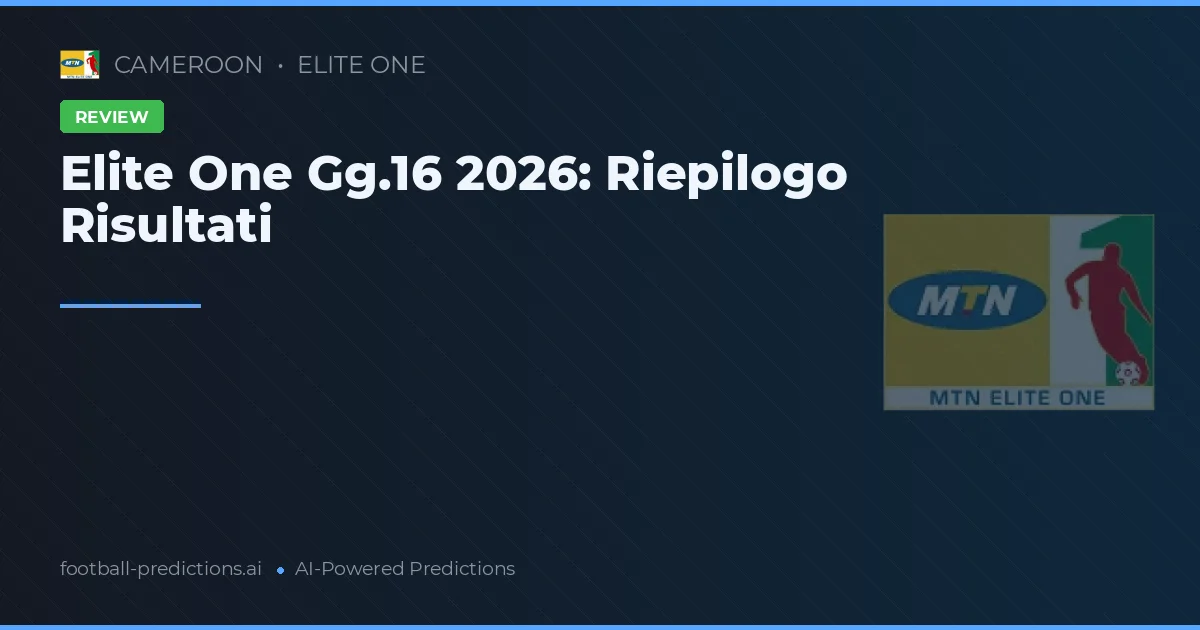Elite One Gg.16 2026: Riepilogo Risultati