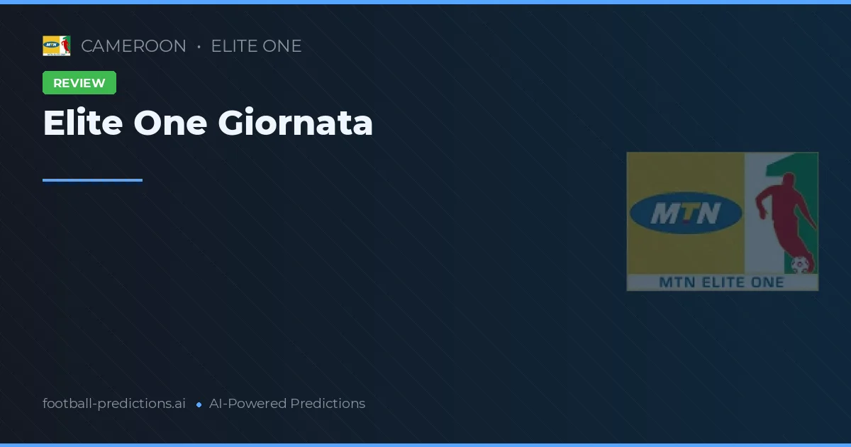 Elite One Giornata