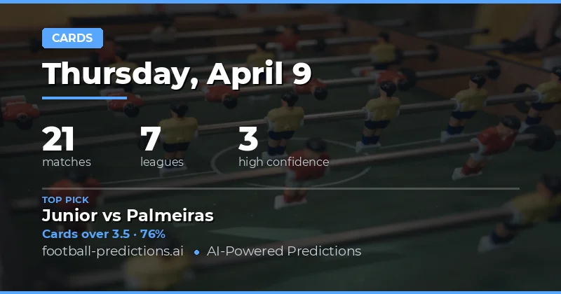 Understanding Yellow Card Trends on 9 April 2026