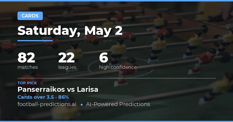 Yellow Card Betting Preview: 2 May 2026