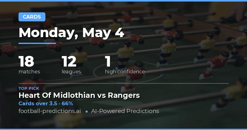 Yellow Card Betting Guide: 4 May 2026