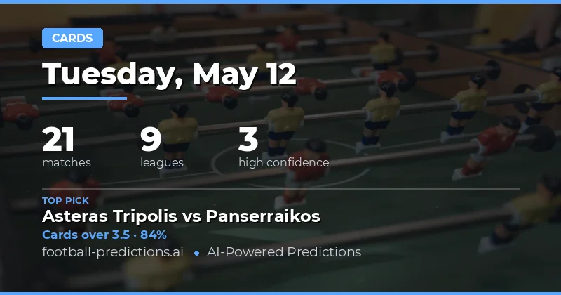 Yellow Card Betting Preview: 12 May 2026