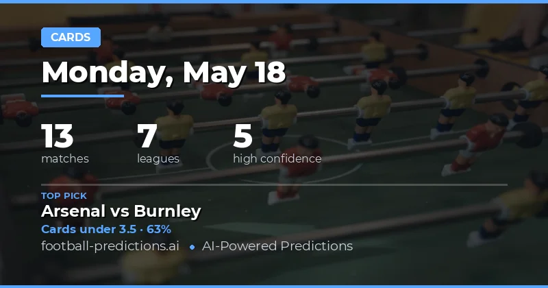 Yellow Card Betting Preview: 18 May 2026