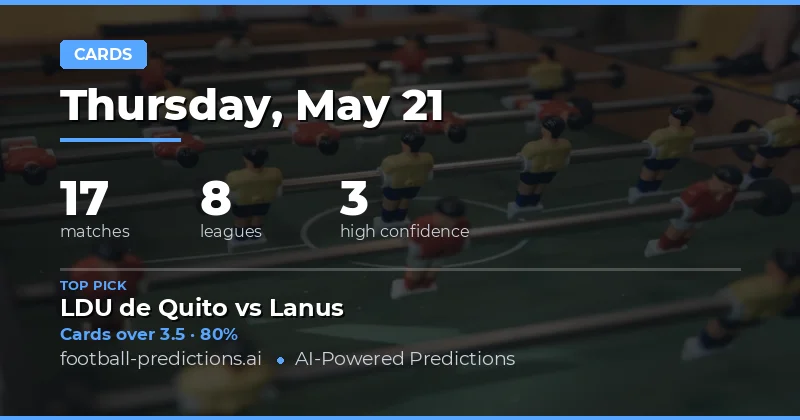 Yellow Card Betting Preview: 21 May 2026