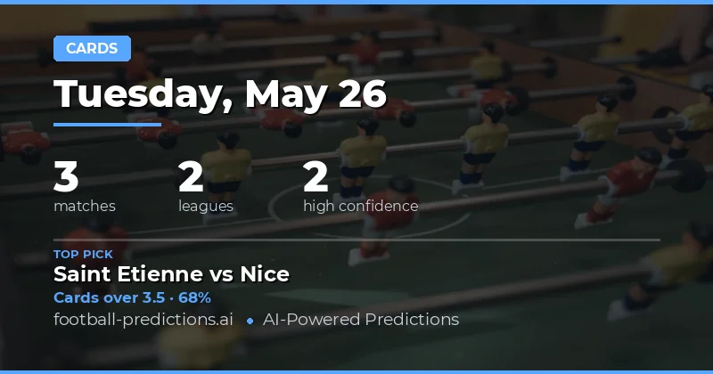 Yellow Card Betting Preview: 26 May 2026
